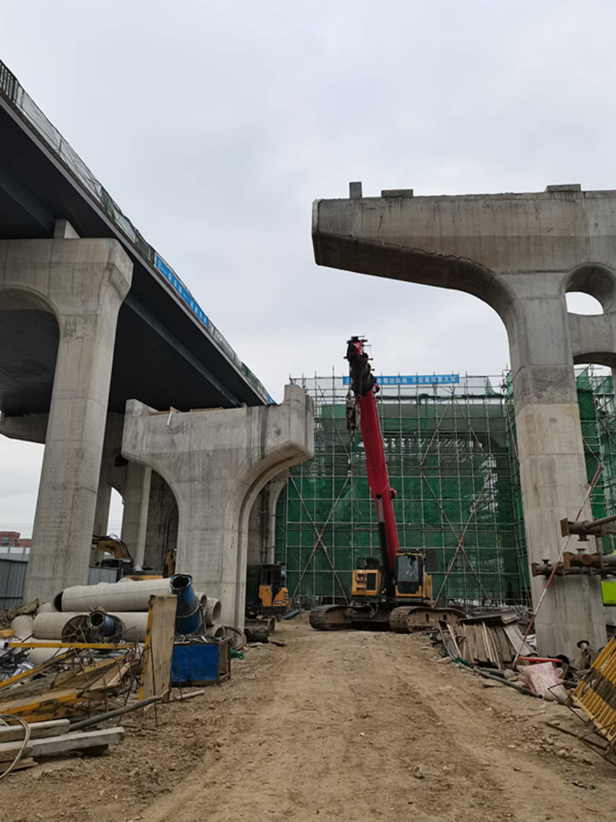 創(chuàng)業(yè)大道南延線施工現(xiàn)場